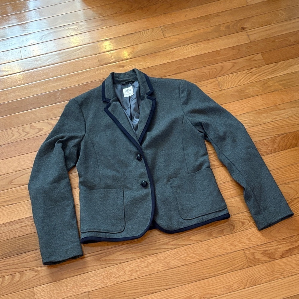 GAP Gray Blazer with Navy Trim